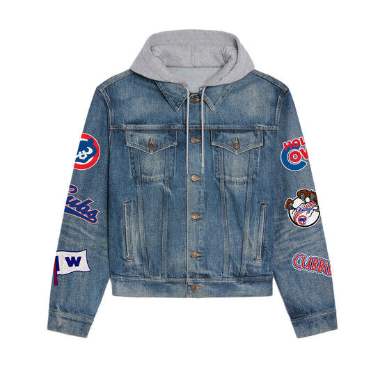 Chicago Cubs Premium Hooded Denim Jacket New Collection AZBTHDJ000591