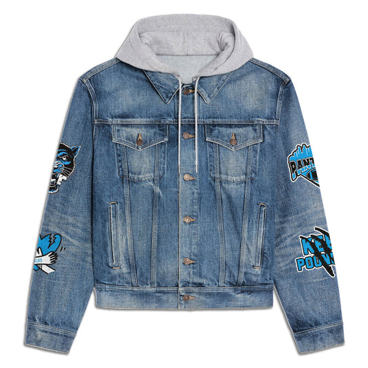 Carolina Panthers Premium Hooded Denim Jacket New Collection AZBTHDJ000190