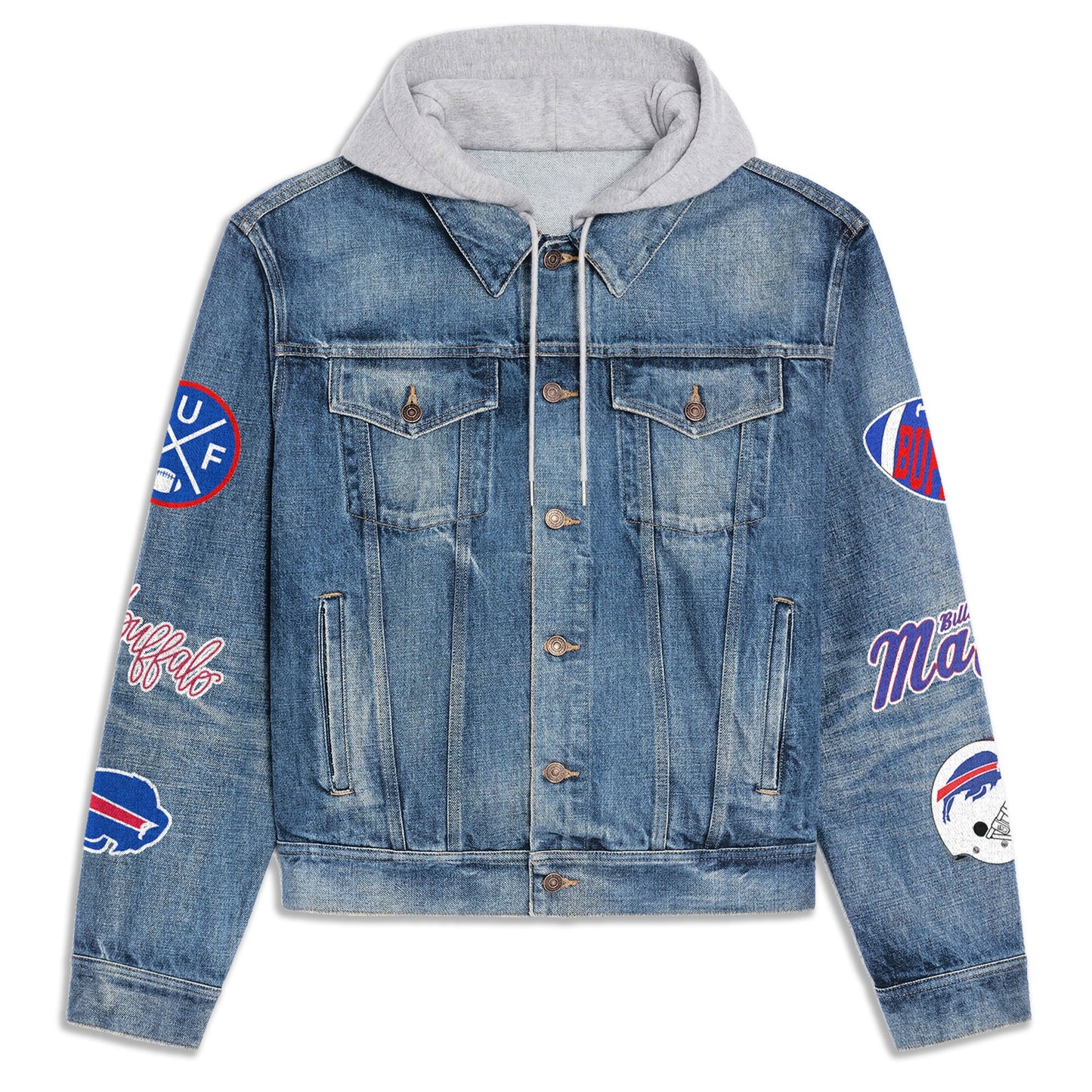 Buffalo Bills  Premium Hooded Denim Jacket New Collection AZBTHDJ000194