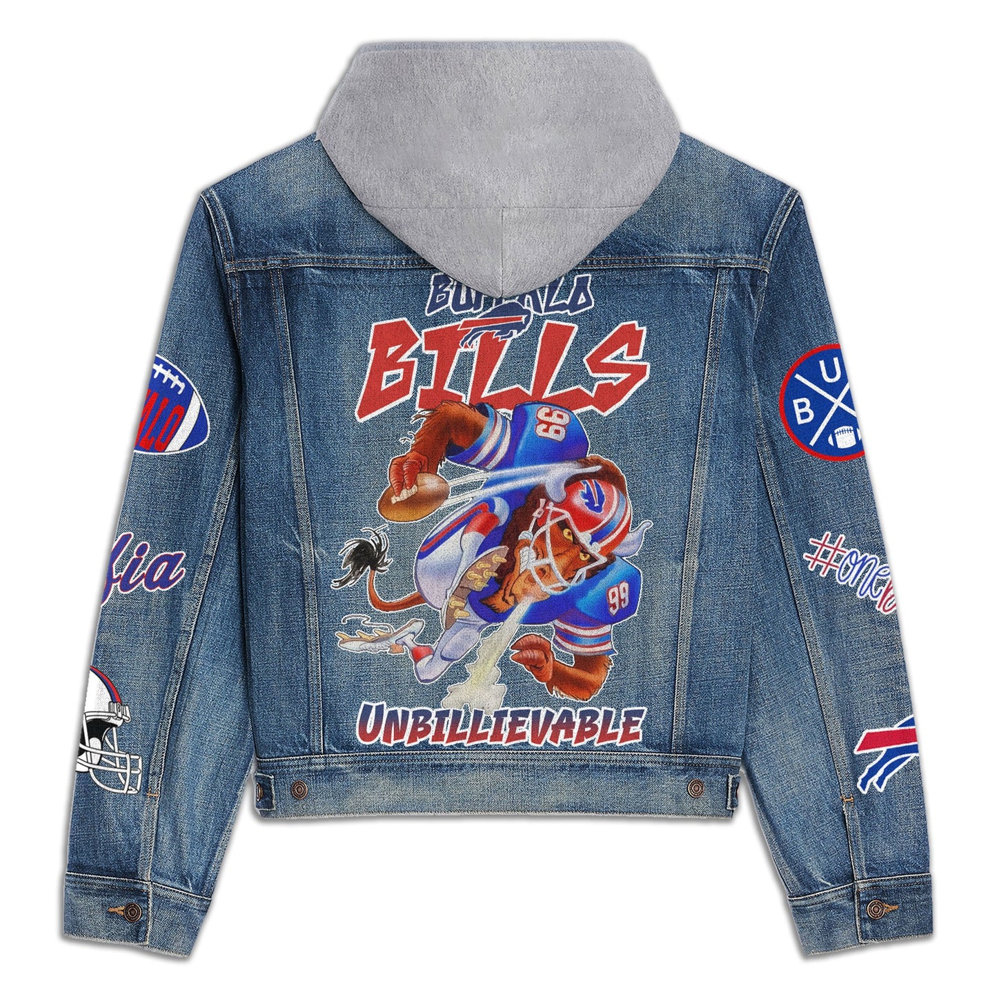 Buffalo Bills  Premium Hooded Denim Jacket New Collection AZBTHDJ000194