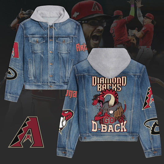 Arizona Diamondbacks Premium Hooded Denim Jacket New Collection AZBTHDJ000584