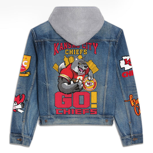 Kansas City Chiefs  Premium Hooded Denim Jacket New Collection AZBTHDJ000197