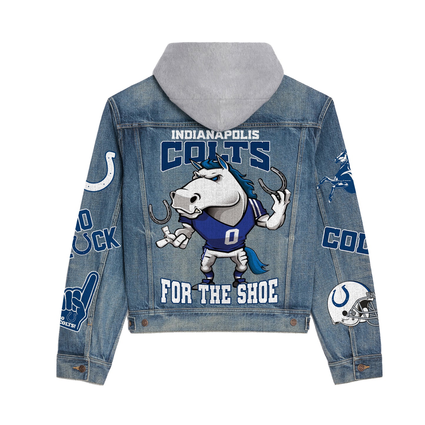 Indianapolis Colts  Premium Hooded Denim Jacket New Collection AZBTHDJ000199