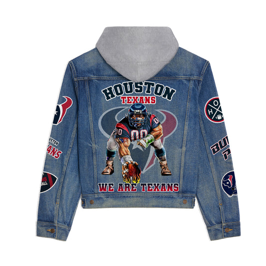 Houston Texans  Premium Hooded Denim Jacket New Collection AZBTHDJ000200