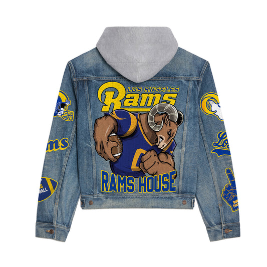 Los Angeles Rams  Premium Hooded Denim Jacket New Collection AZBTHDJ000203