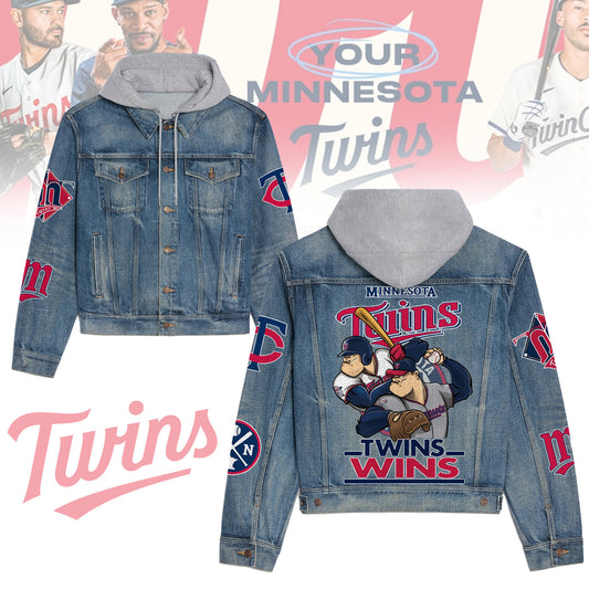 Minnesota Twins Premium Hooded Denim Jacket New Collection AZBTHDJ000588