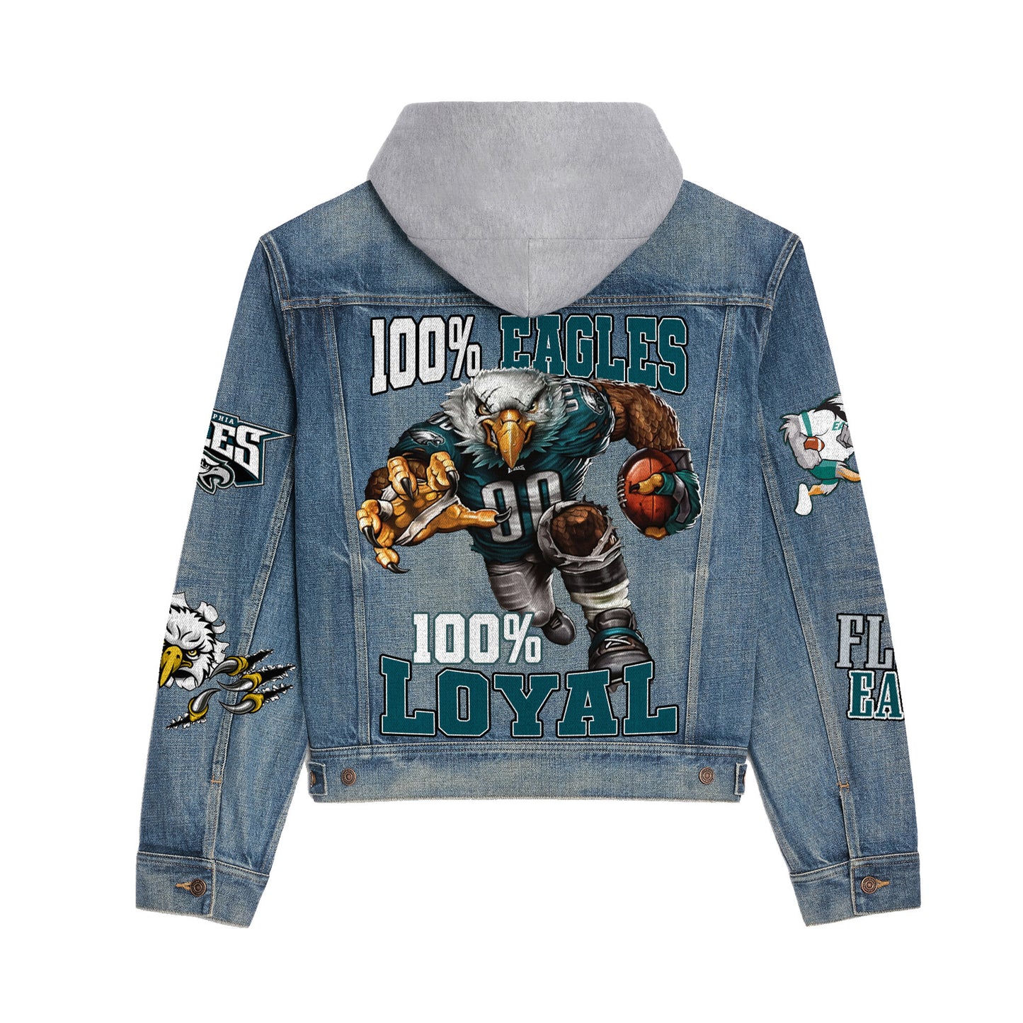 Philadelphia Eagles  Premium Hooded Denim Jacket New Collection AZBTHDJ000207