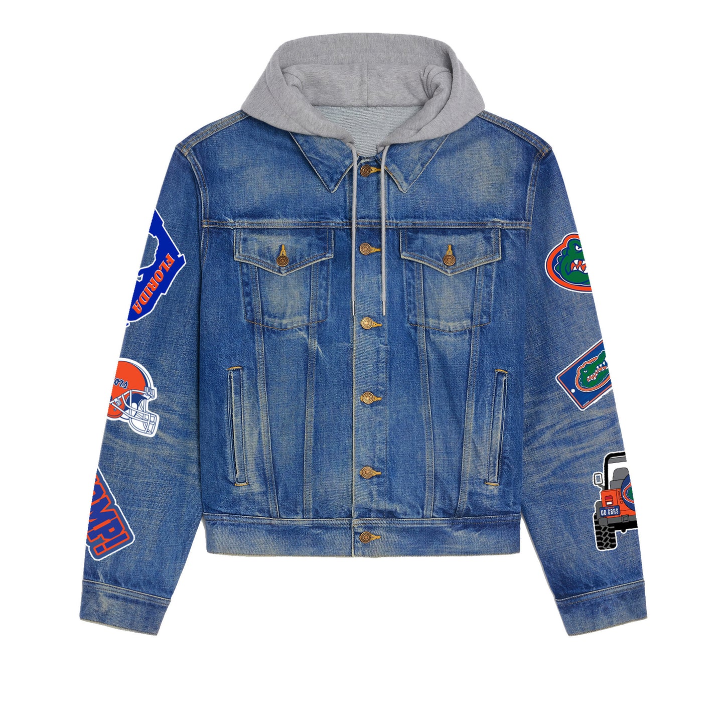 Florida Gators  Premium Hooded Denim Jacket New Collection AZBTHDJ000472