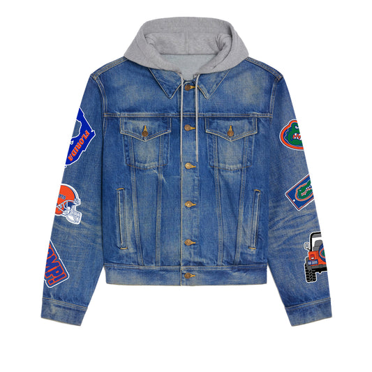 Florida Gators  Premium Hooded Denim Jacket New Collection AZBTHDJ000472
