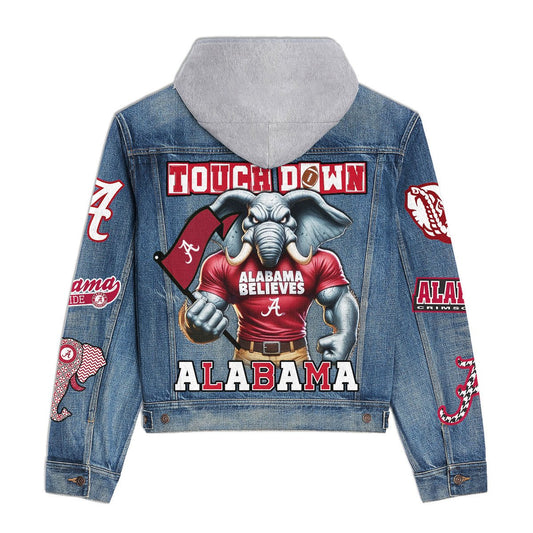Abama Crimson Tide Premium Hooded Denim Jacket New Collection AZBTHDJ000397