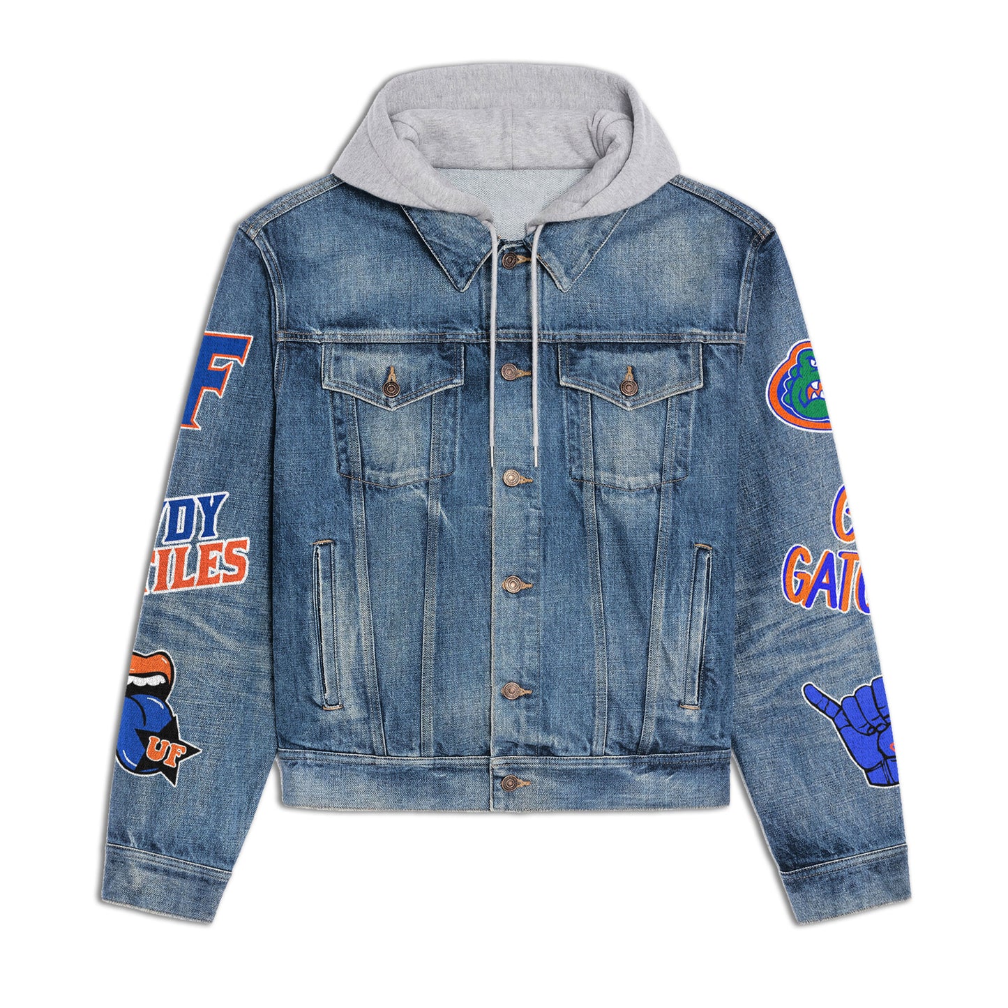 Florida Gators  Premium Hooded Denim Jacket New Collection AZBTHDJ000473