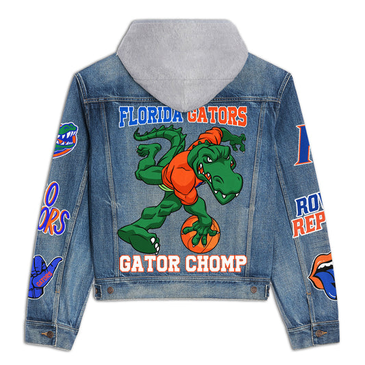 Florida Gators  Premium Hooded Denim Jacket New Collection AZBTHDJ000473