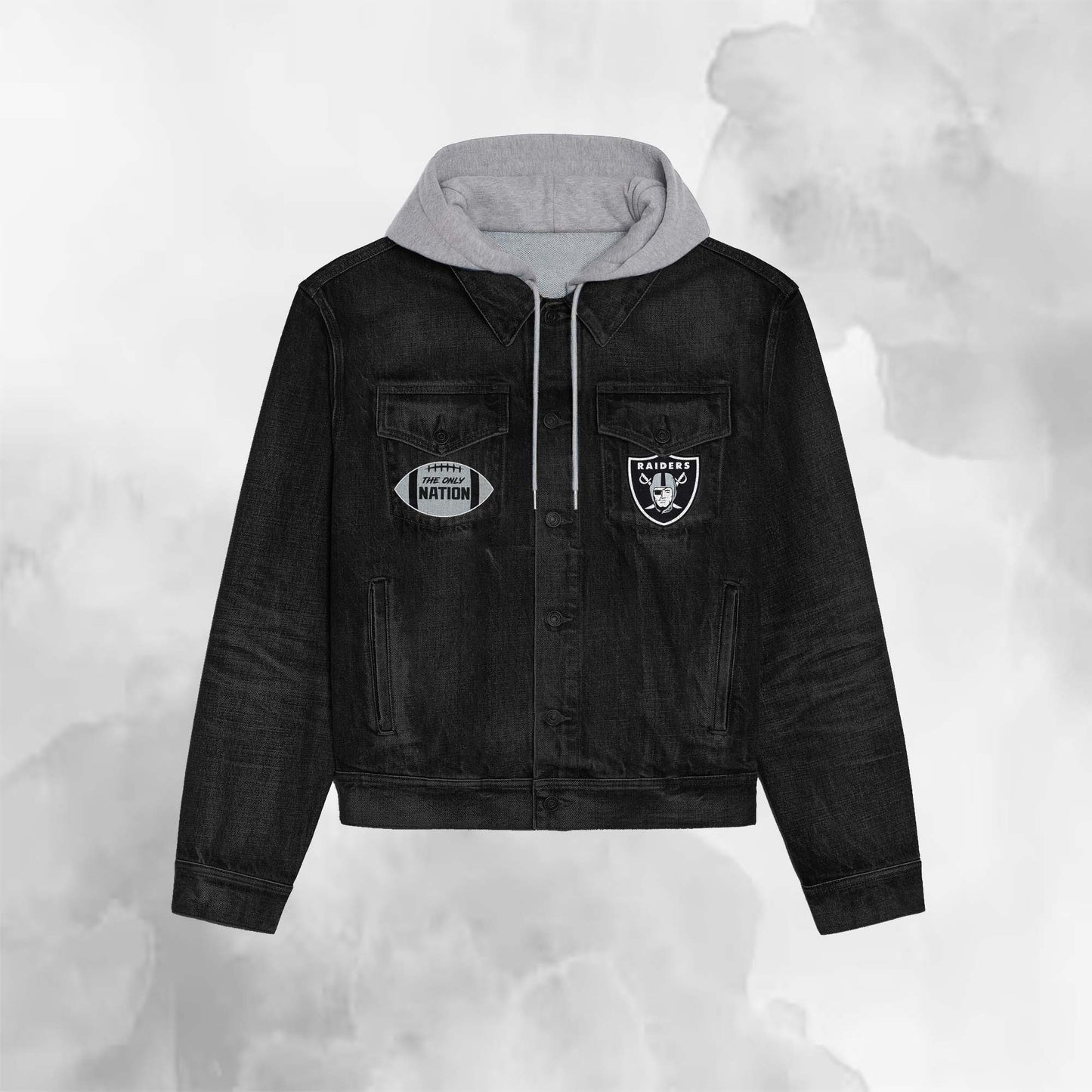 Las Vegas Raiders  Premium Hooded Denim Jacket New Collection AZBTHDJ000172