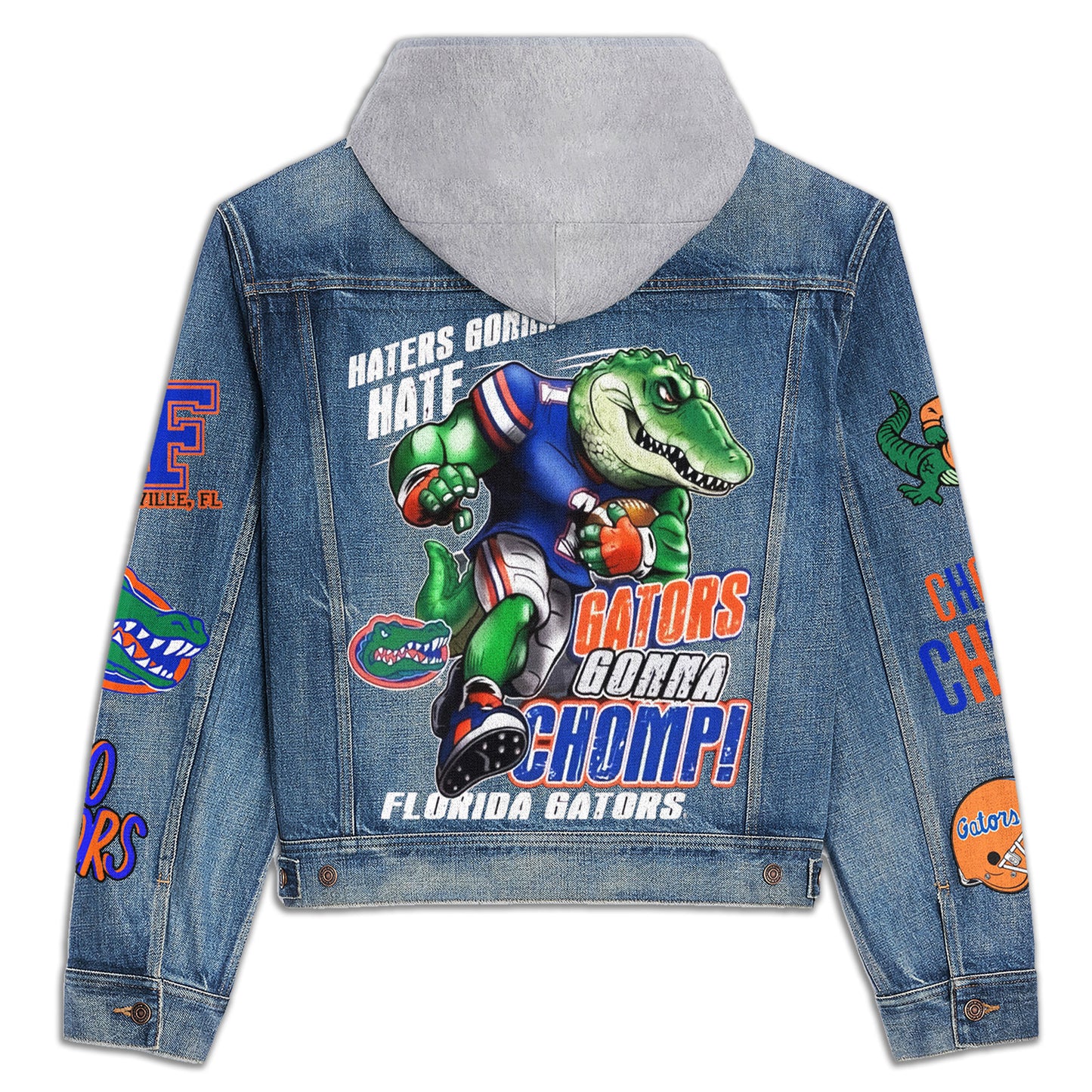 Florida Gators   Premium Hooded Denim Jacket New Collection AZBTHDJ000474