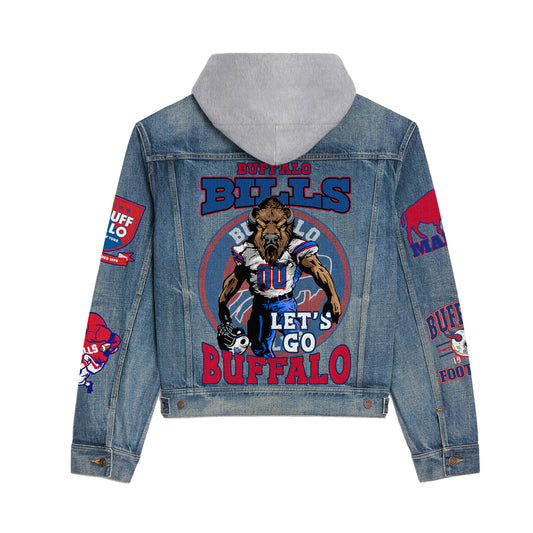 Buffalo Bills Premium Hooded Denim Jacket New Collection AZBTHDJ000176