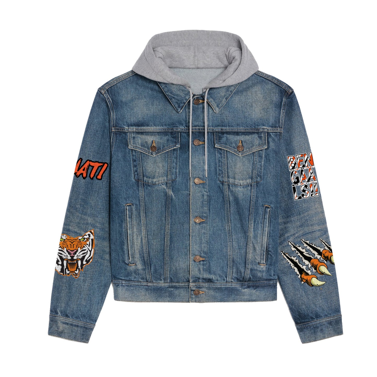 Cincinnati Bengals  Premium Hooded Denim Jacket New Collection AZBTHDJ000178