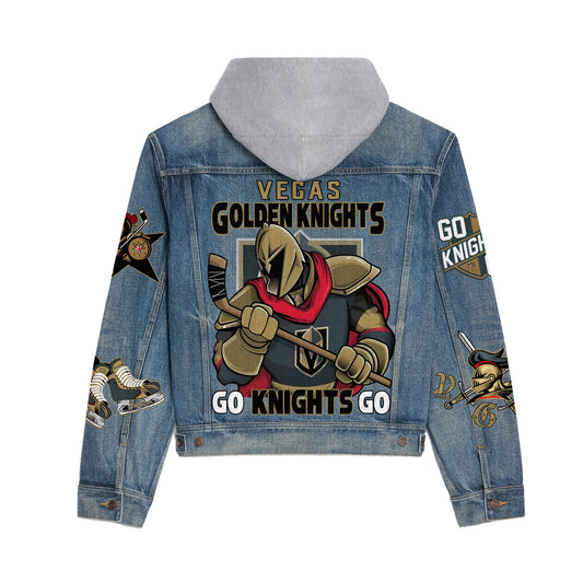 Vegas Golden Knights Premium Hooded Denim Jacket New CollectionAZBTHDJ000264