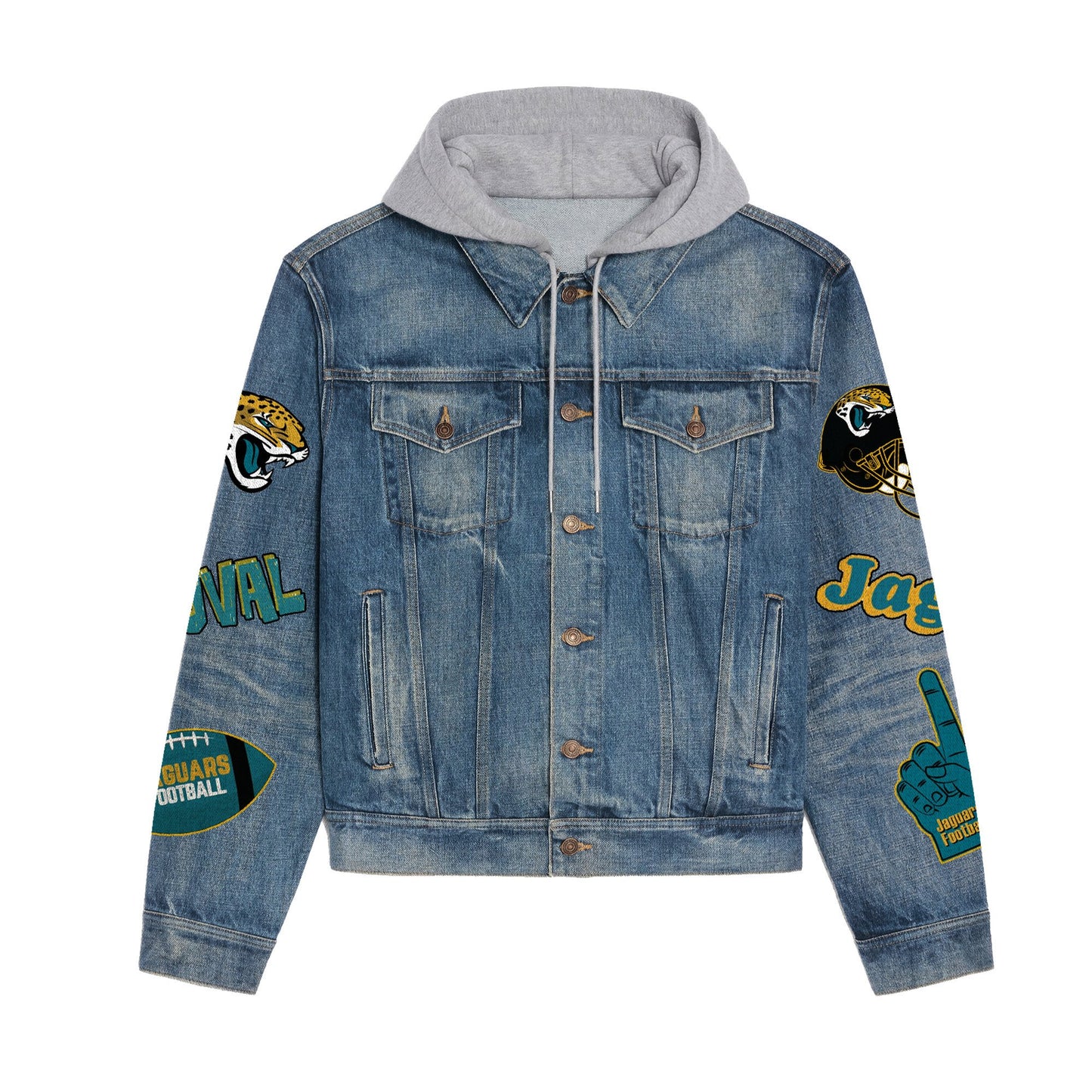 Jacksonville Jaguars  Premium Hooded Denim Jacket New Collection AZBTHDJ000181