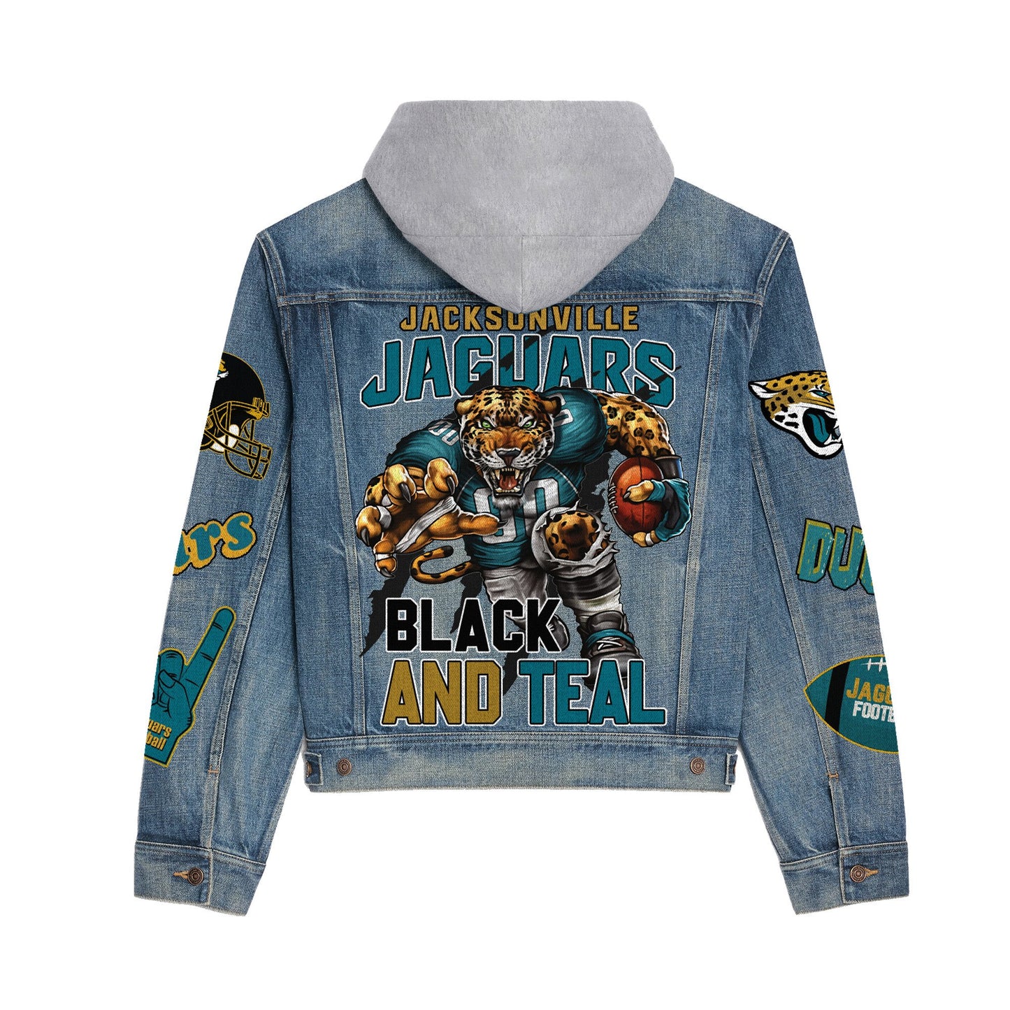 Jacksonville Jaguars  Premium Hooded Denim Jacket New Collection AZBTHDJ000181