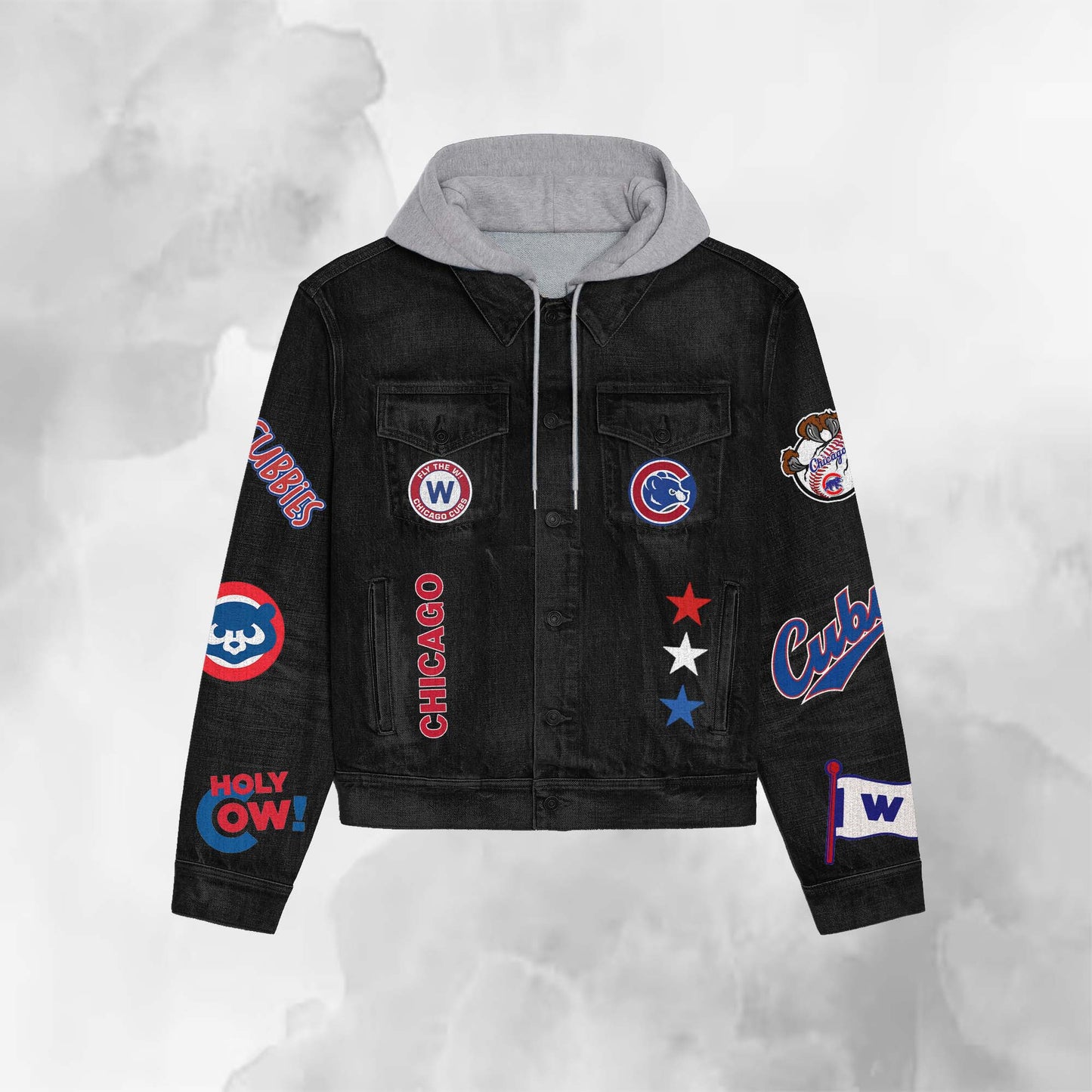 Chicago Cubs Premium Hooded Denim Jacket New Collection AZBTHDJ000553