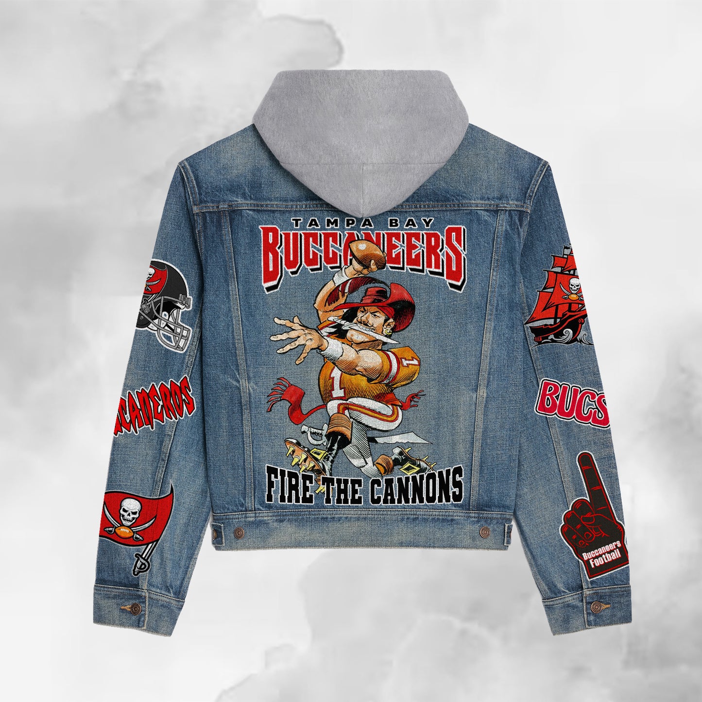 Tampa Bay Buccaneers  Premium Hooded Denim Jacket New Collection AZBTHDJ000186