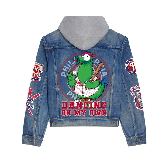 Phidelphia Phillies Premium Hooded Denim Jacket New Collection AZBTHDJ000555