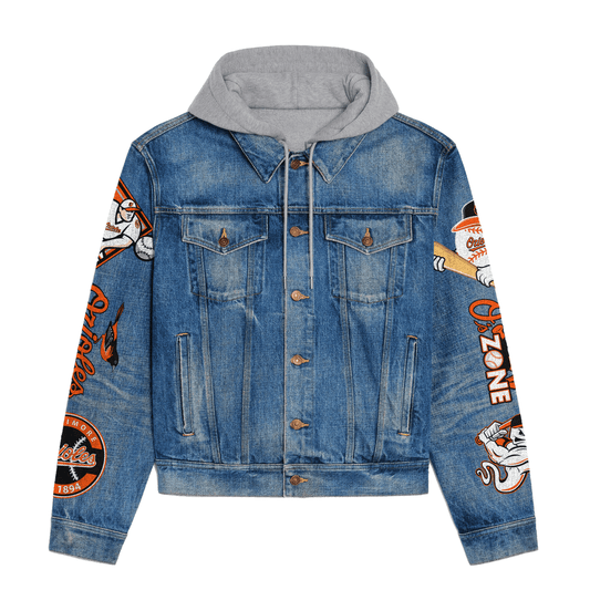 Baltimore Orioles Premium Hooded Denim Jacket New Collection AZBTHDJ000561