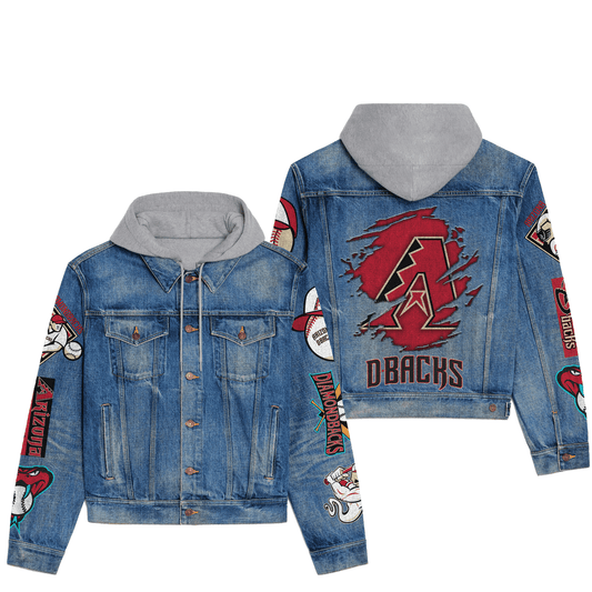 Arizona Diamondbacks Premium Hooded Denim Jacket New Collection AZBTHDJ000562