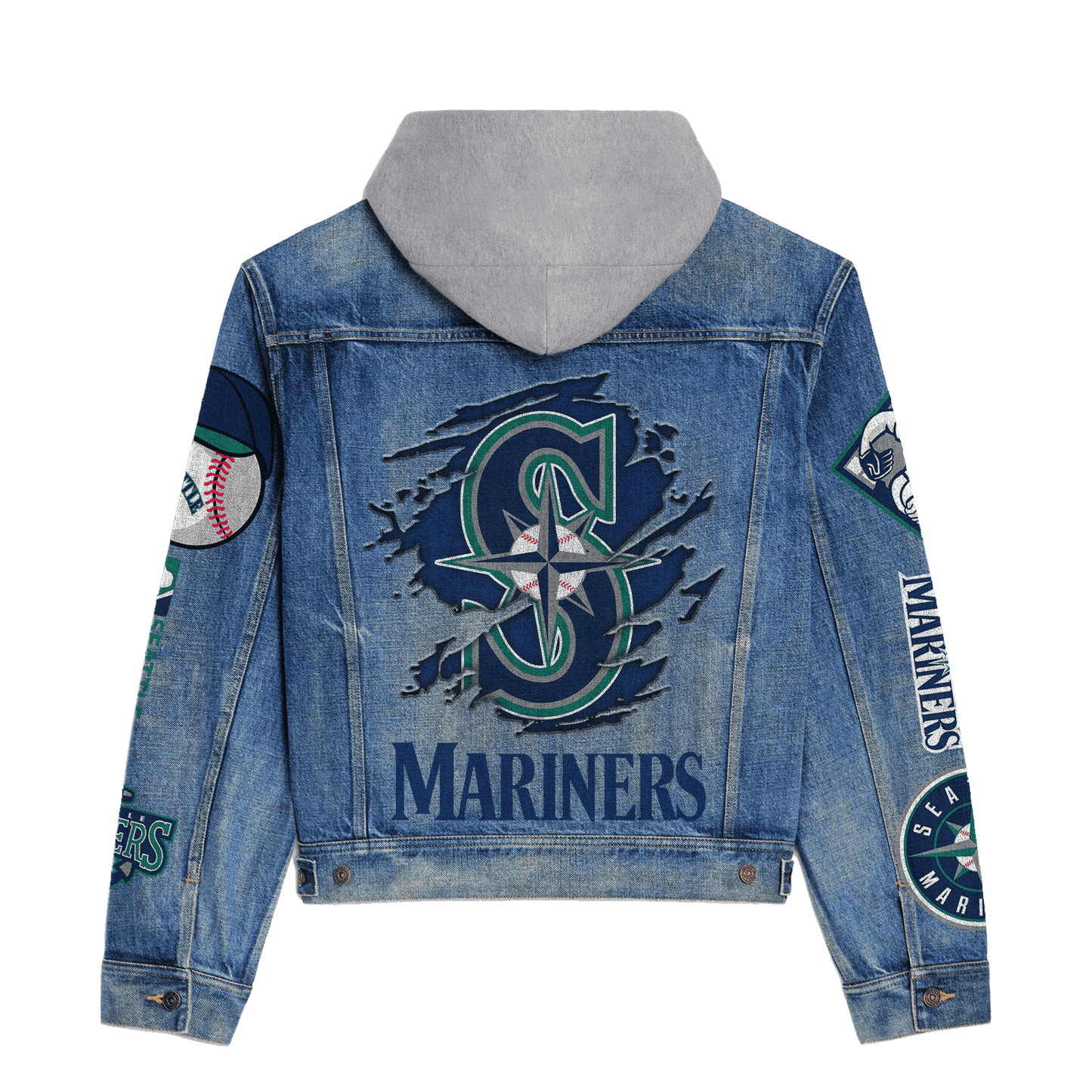 Seate Mariners Premium Hooded Denim Jacket New Collection AZBTHDJ000564