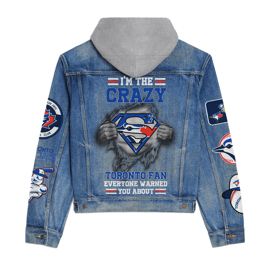 Toronto Blue Jays Premium Hooded Denim Jacket New Collection AZBTHDJ000572