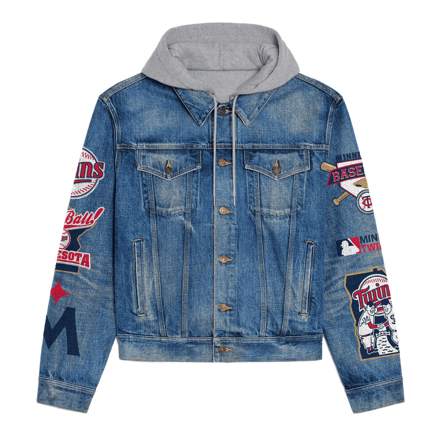 Minnesota Twins Premium Hooded Denim Jacket New Collection AZBTHDJ000574