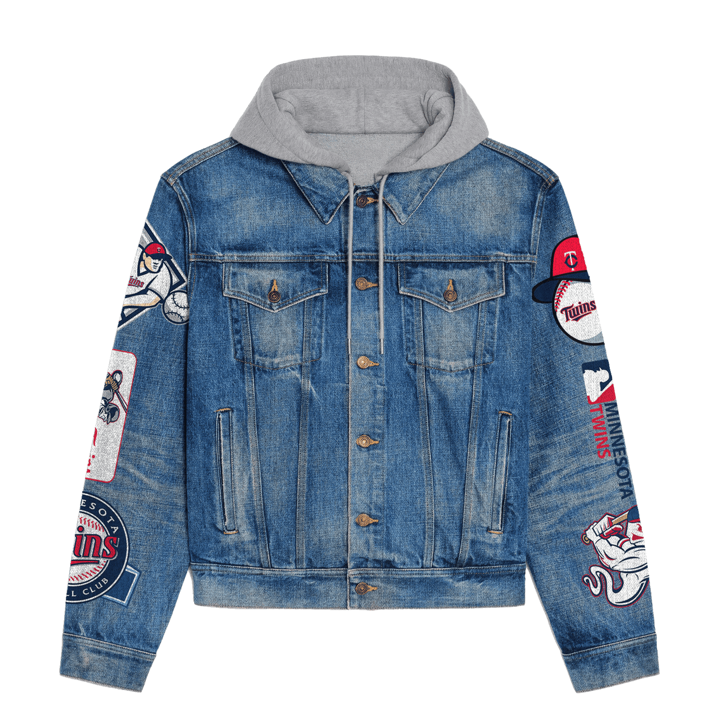 Minnesota Twins Premium Hooded Denim Jacket New Collection AZBTHDJ000574