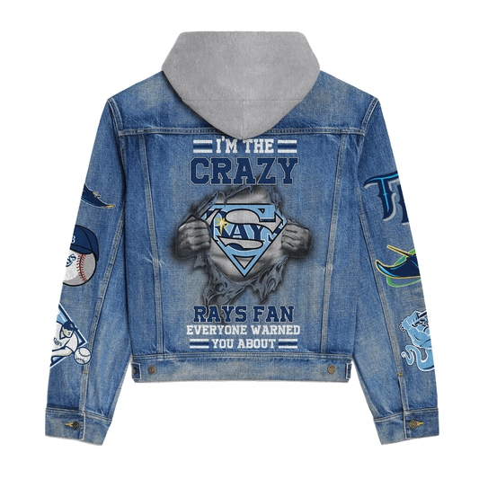 Tampa Bay Rays Premium Hooded Denim Jacket New Collection AZBTHDJ000583