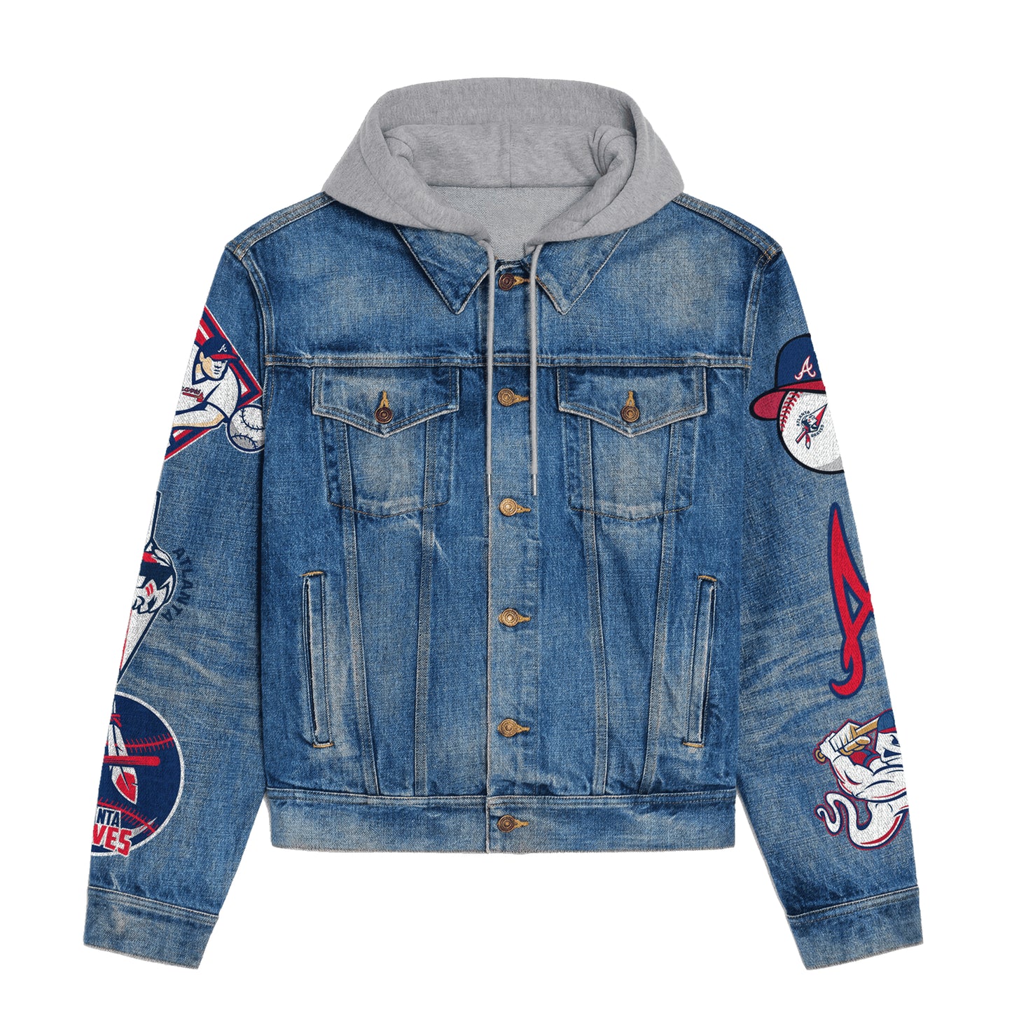 Aanta Braves Premium Hooded Denim Jacket New Collection AZBTHDJ000593