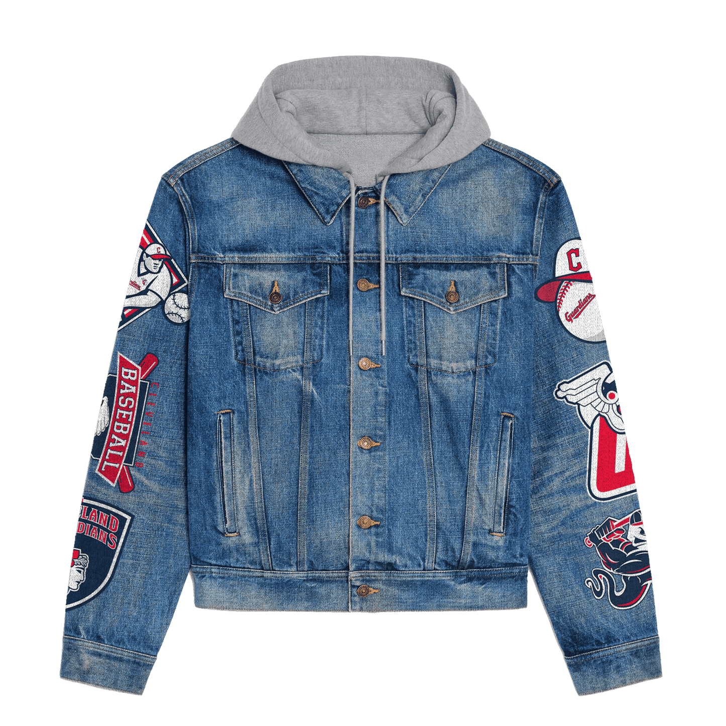 Clevend Guardians Premium Hooded Denim Jacket New Collection AZBTHDJ000594