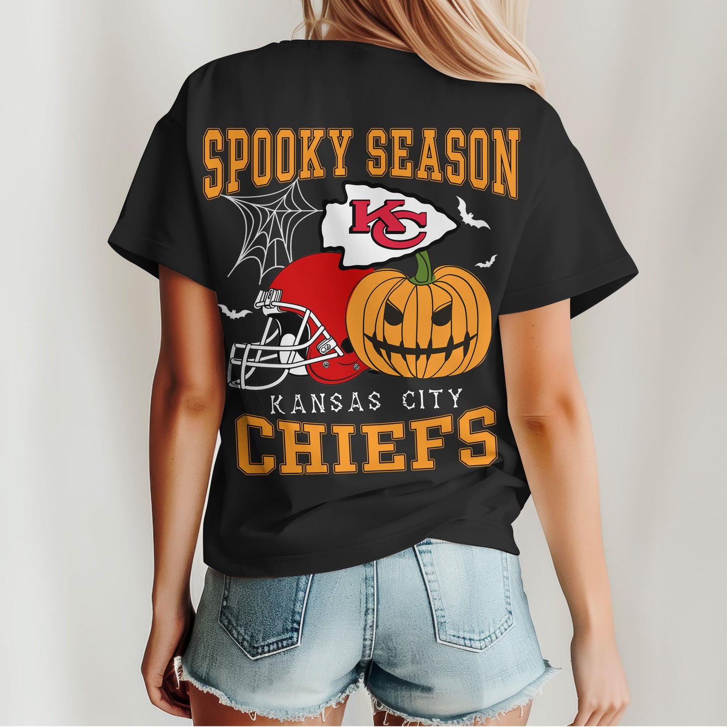 Kansas City Chiefs x Halloween Custom 3D T-Shirt NA116