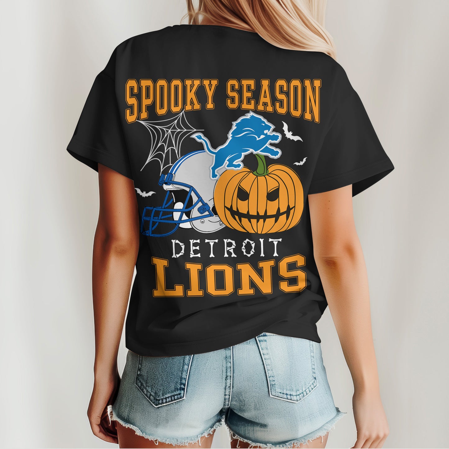 Detroit Lions x Halloween Custom 3D T-Shirt NA112