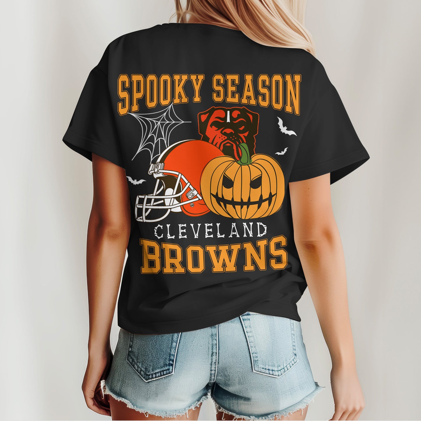 Cleveland Browns x Halloween Custom 3D T-Shirt NA107