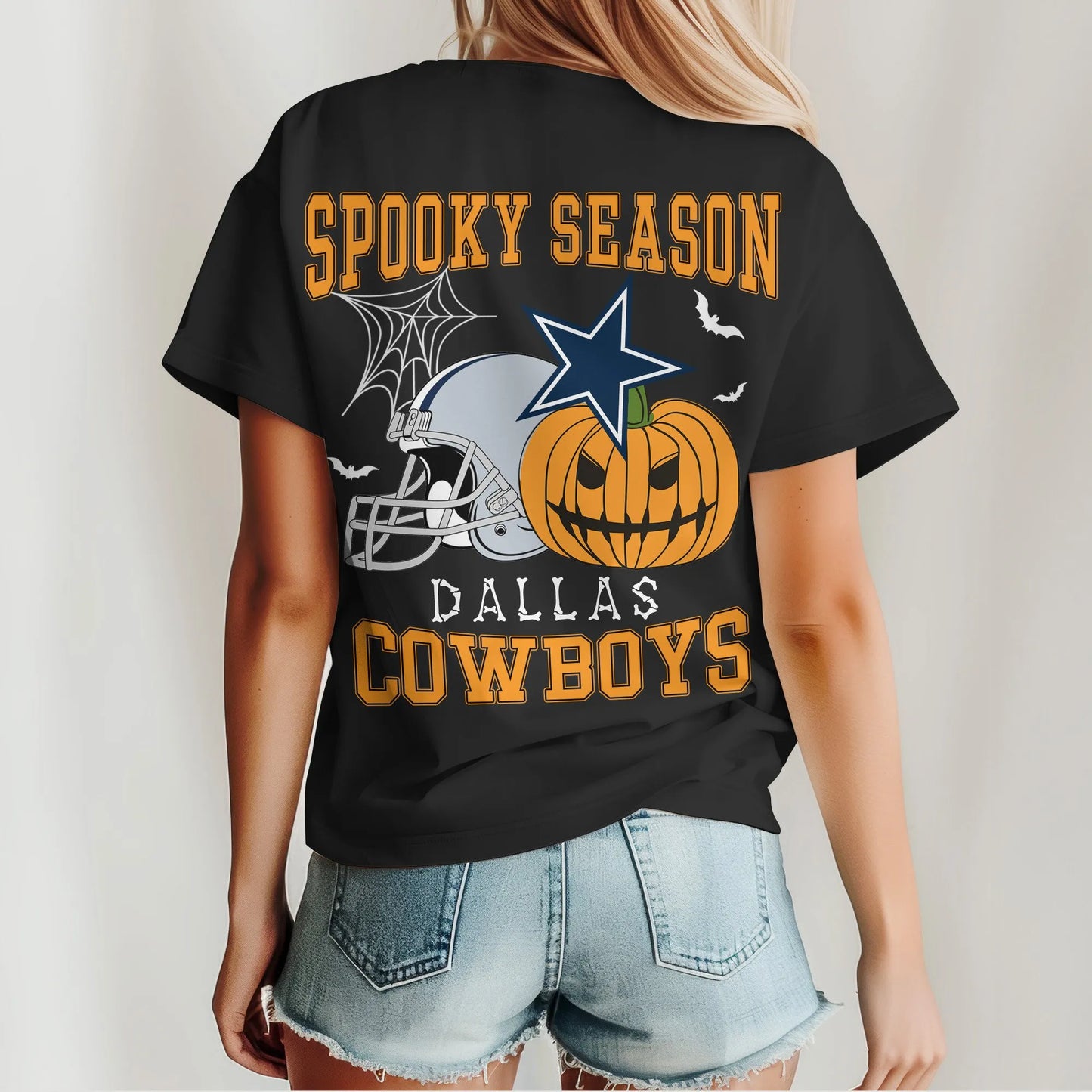Dallas Cowboys x Halloween Custom 3D T-Shirt NA108