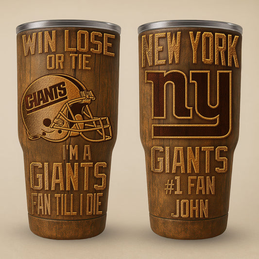 New York Giants Premium Tumbler 30oz TD Gifts For Fans AZBTTB30OZ000001