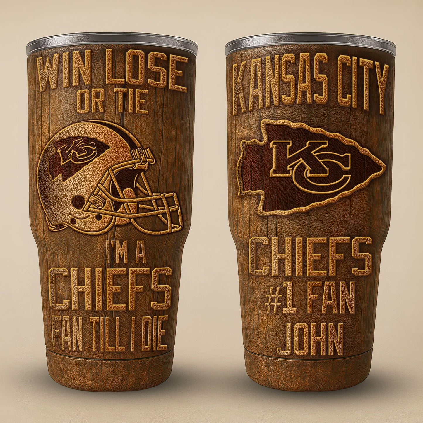 Kansas City Chiefs Premium Tumbler 30oz TD Gifts For Fans AZBTTB30OZ000028
