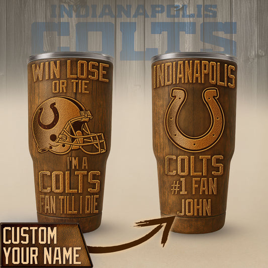 Indianapolis Colts Premium Tumbler 30oz TD Gifts For Fans AZBTTB30OZ000016
