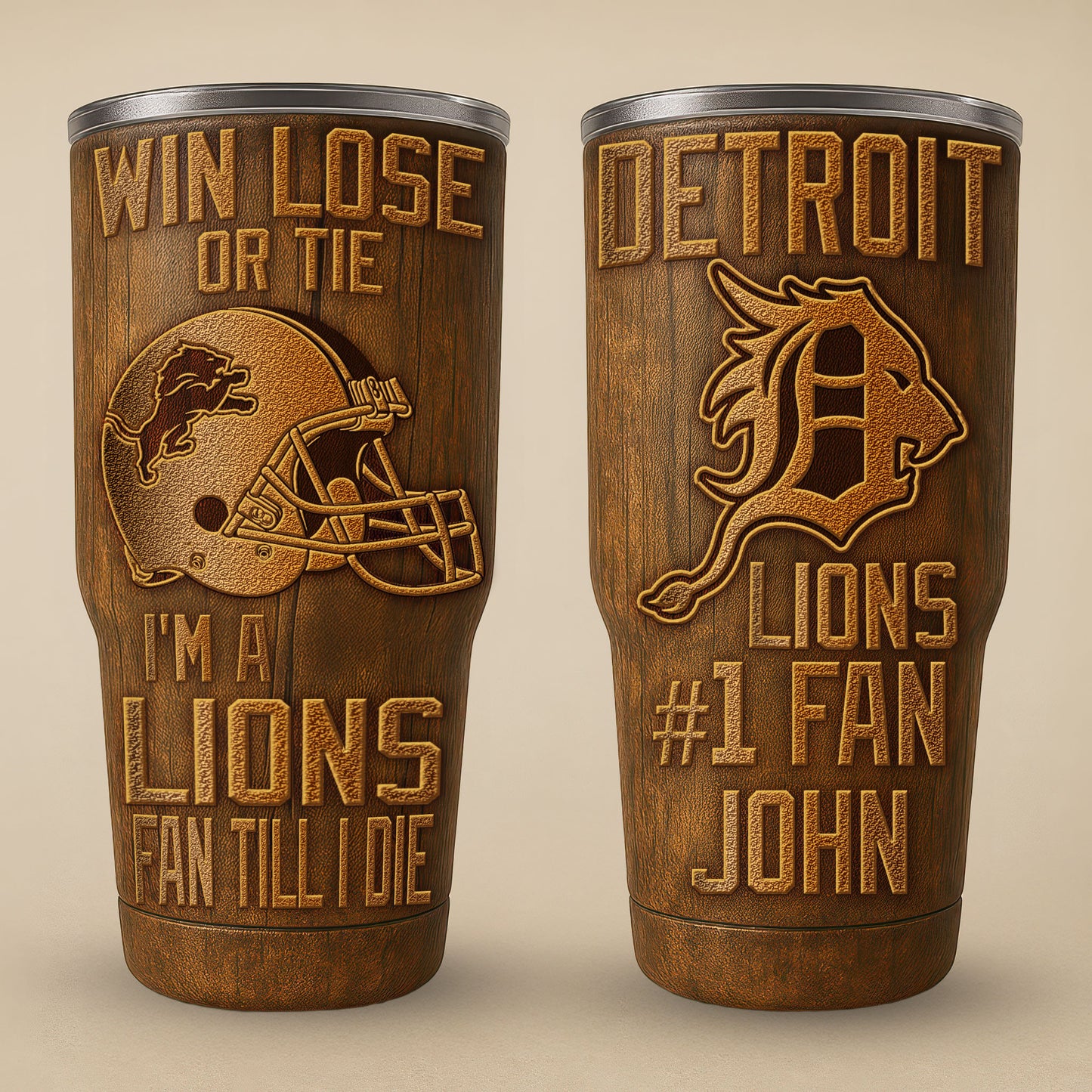 Detroit Lions Premium Tumbler 30oz TD Gifts For Fans AZBTTB30OZ000007