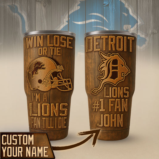 Detroit Lions Premium Tumbler 30oz TD Gifts For Fans AZBTTB30OZ000007