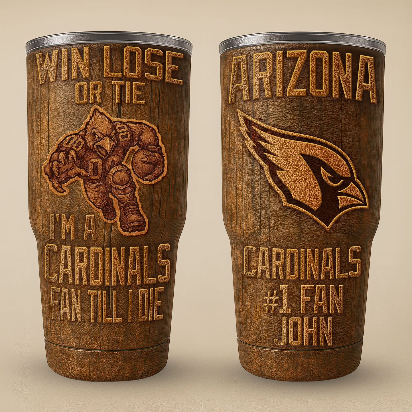 Arizona Cardinals Premium Tumbler 30oz TD Gifts For Fans AZBTTB30OZ000010