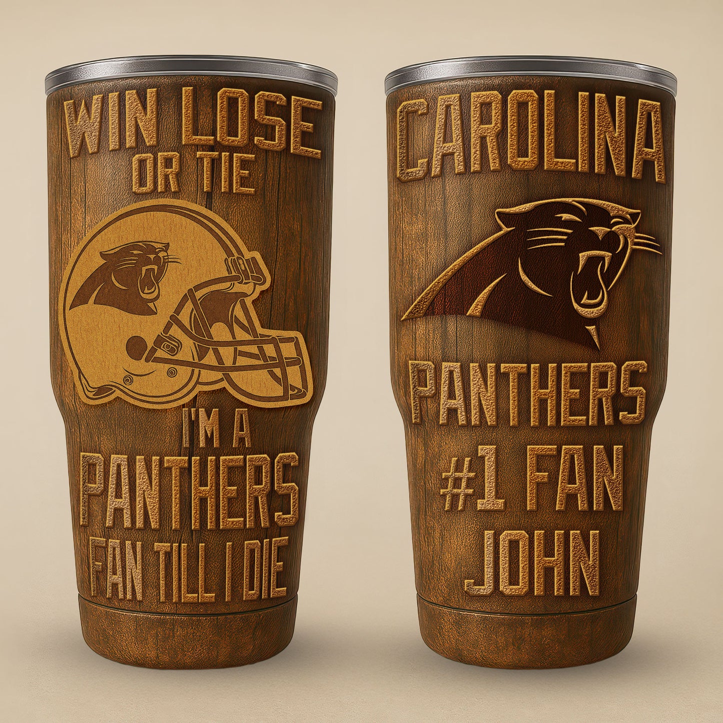 Carolina Panthers Premium Tumbler 30oz TD Gifts For Fans AZBTTB30OZ000009