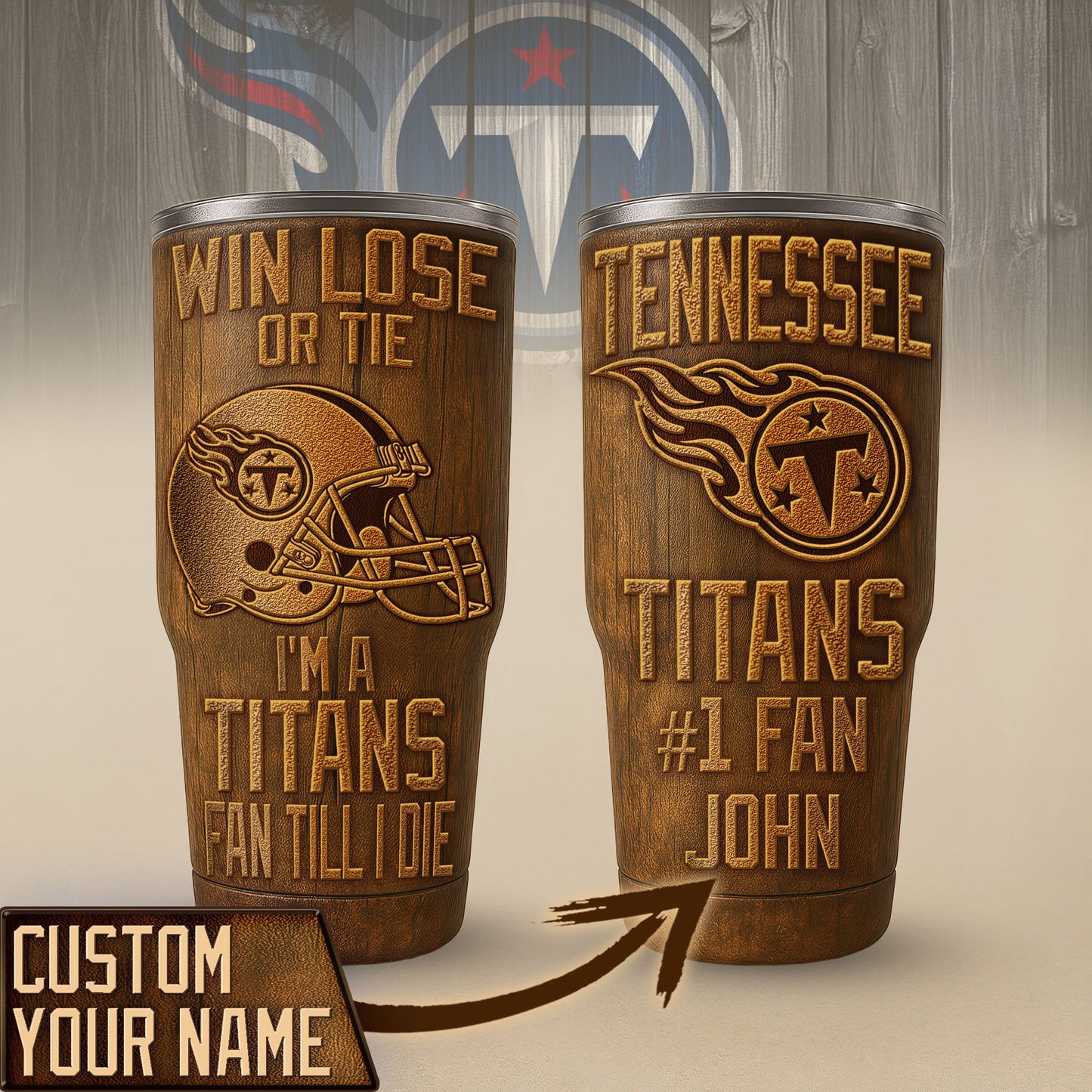 Tennessee Titans Premium Tumbler 30oz TD Gifts For Fans AZBTTB30OZ000030