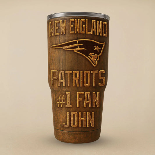New England Patriots Premium Tumbler 30oz TD Gifts For Fans AZBTTB30OZ000023