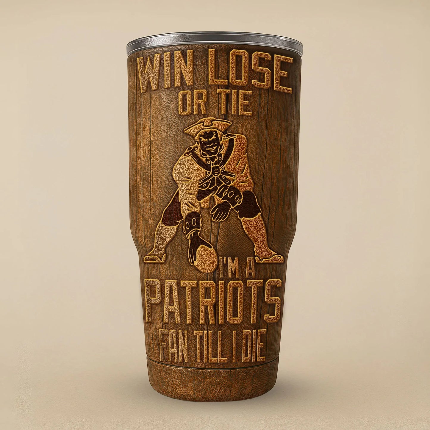 New England Patriots Premium Tumbler 30oz TD Gifts For Fans AZBTTB30OZ000023