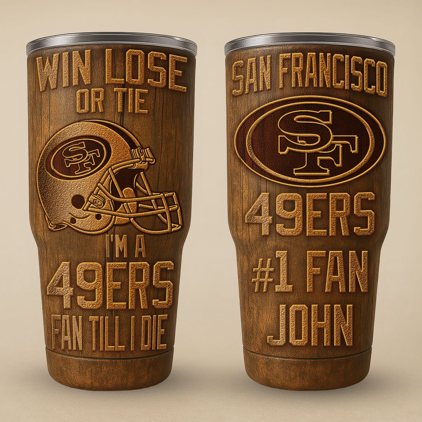 San Francisco 49ers Premium Tumbler 30oz TD Gifts For Fans AZBTTB30OZ000018